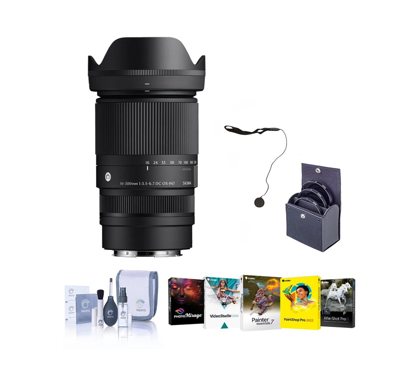 Объектив Sigma 16 300mm f/3.5 6.7 DC OS Contemporary для L Mount с комплектом фильтров и аксессуаров