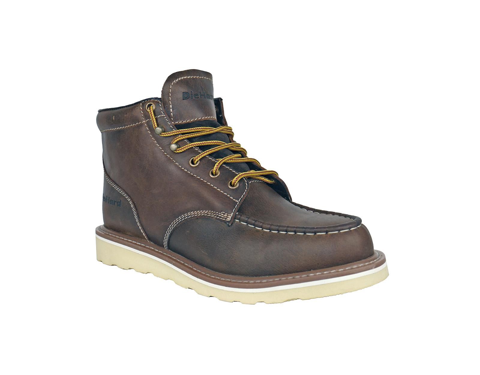 DieHard Men's Mustang 6 Inch Soft Toe Work Boot Waxy Brown