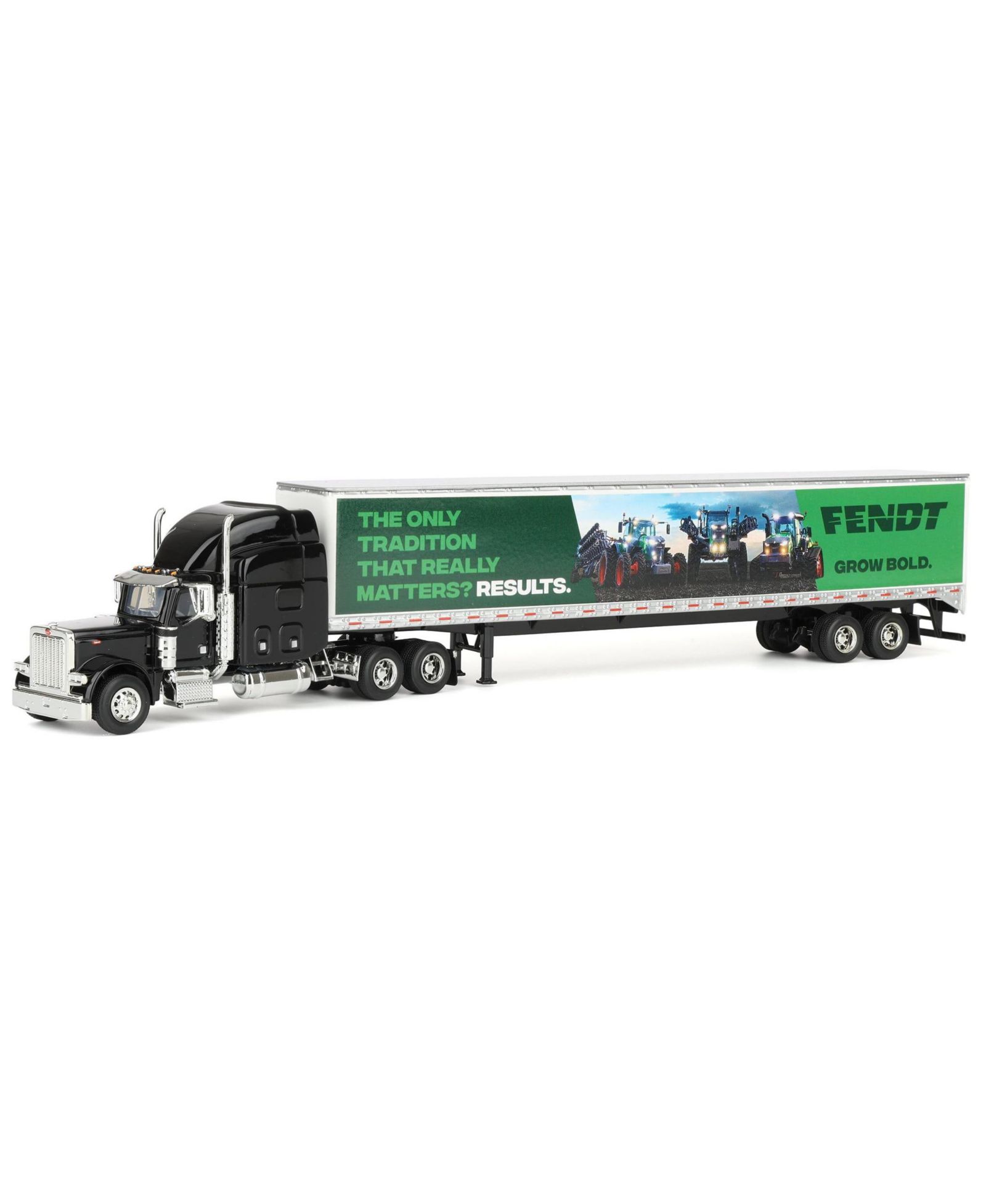Модель Spec Cast 1/64 Peterbilt 379 Semi Truck с прицепом-фурой, Fendt "Grow Bold"