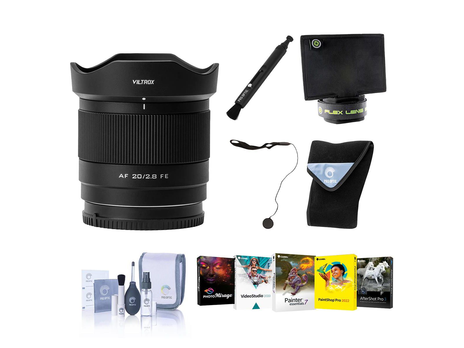 Viltrox AF 20mm f/2.8 Lens for Sony E, w/PC Software Kit and Cleaning Kit