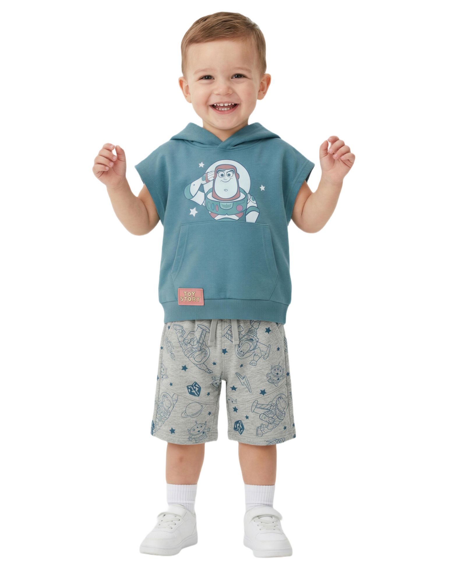 Toy Story Детский комплект из худи и шорт с коротким рукавом, 2-х предметный сет, 2T-5T