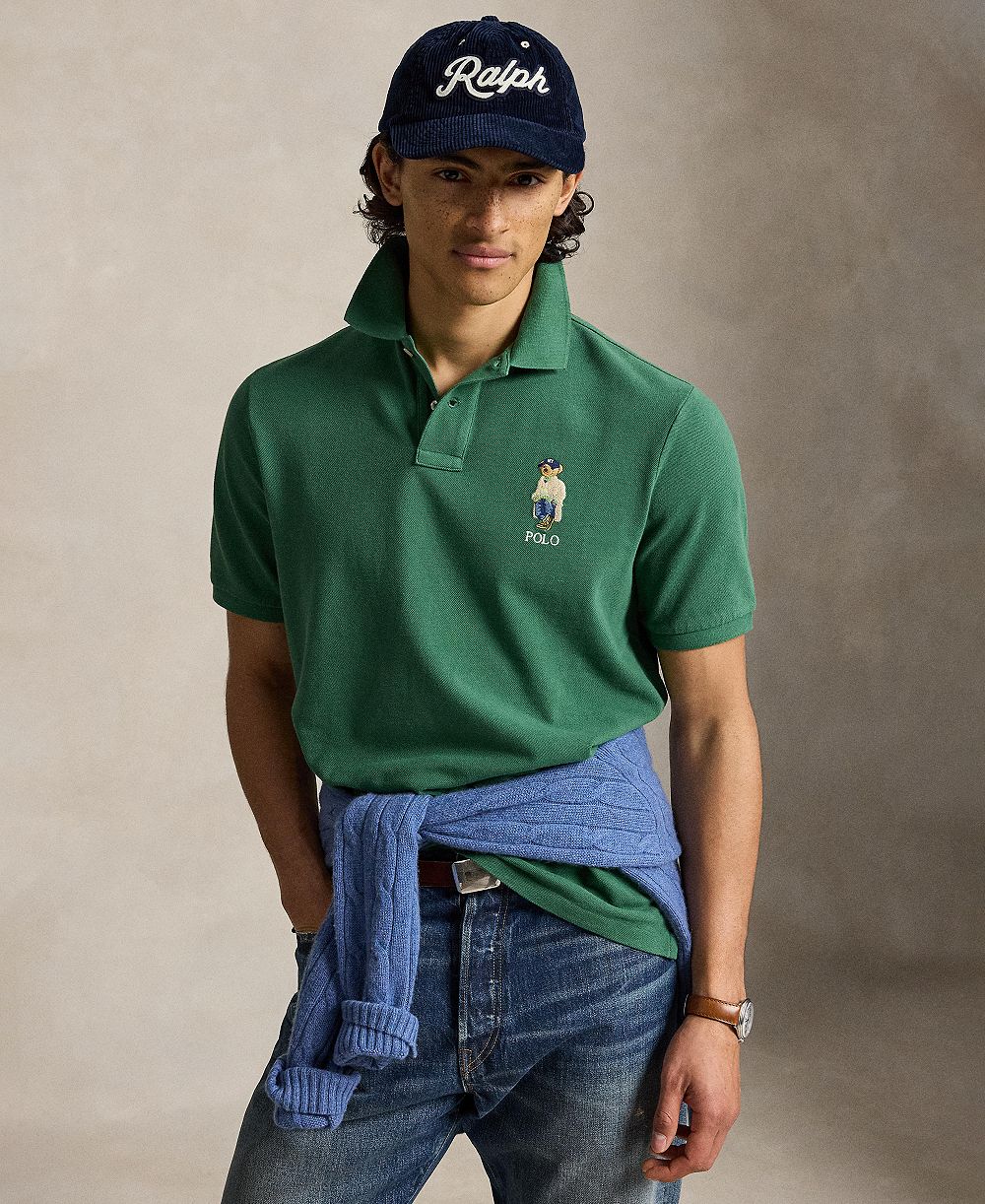 Мужская рубашка Polo Ralph Lauren Classic-Fit Polo Bear Mesh Polo Shirt