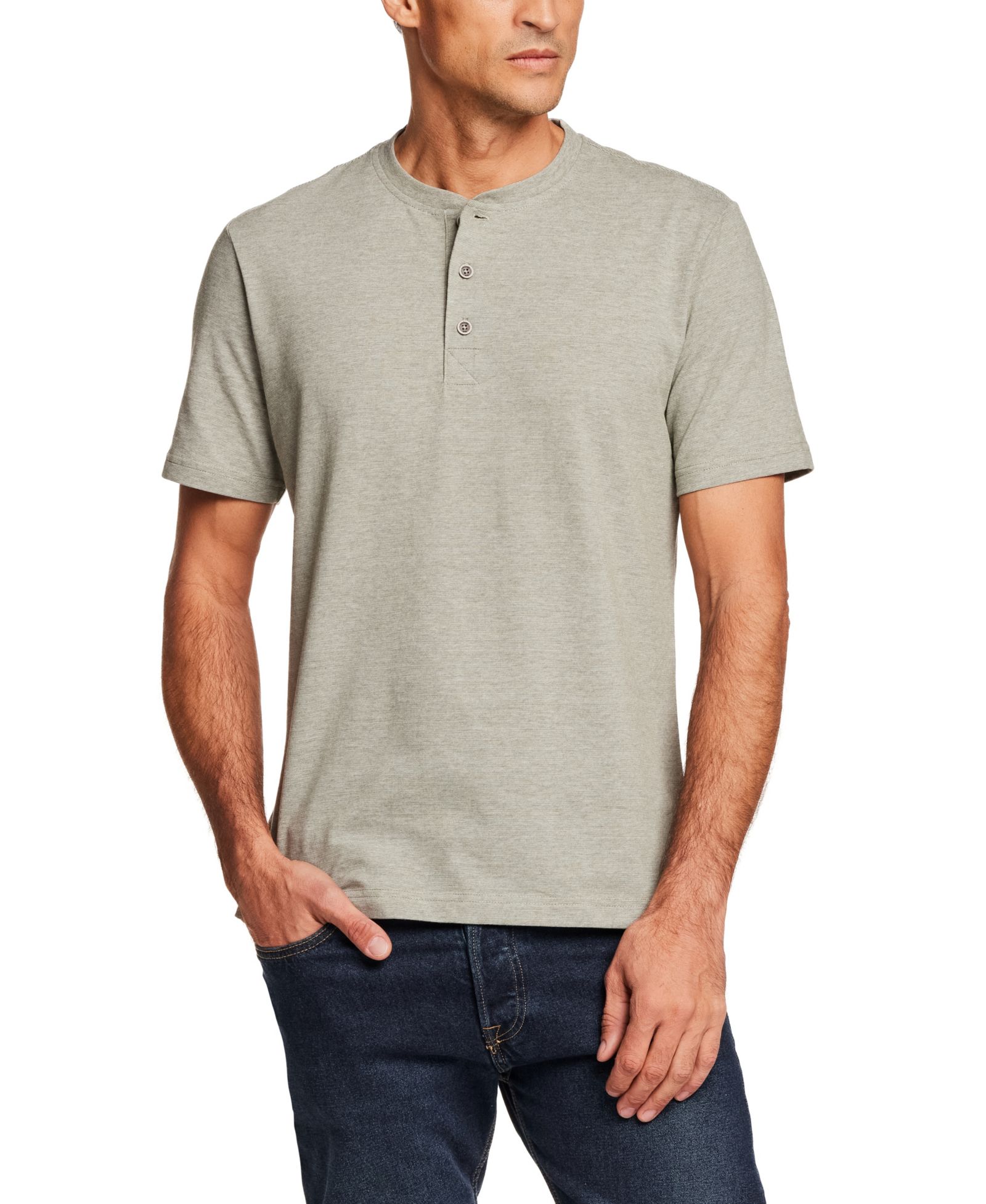 Weatherproof Vintage Men's Micro-Stripe Short-Sleeve T-Shirt