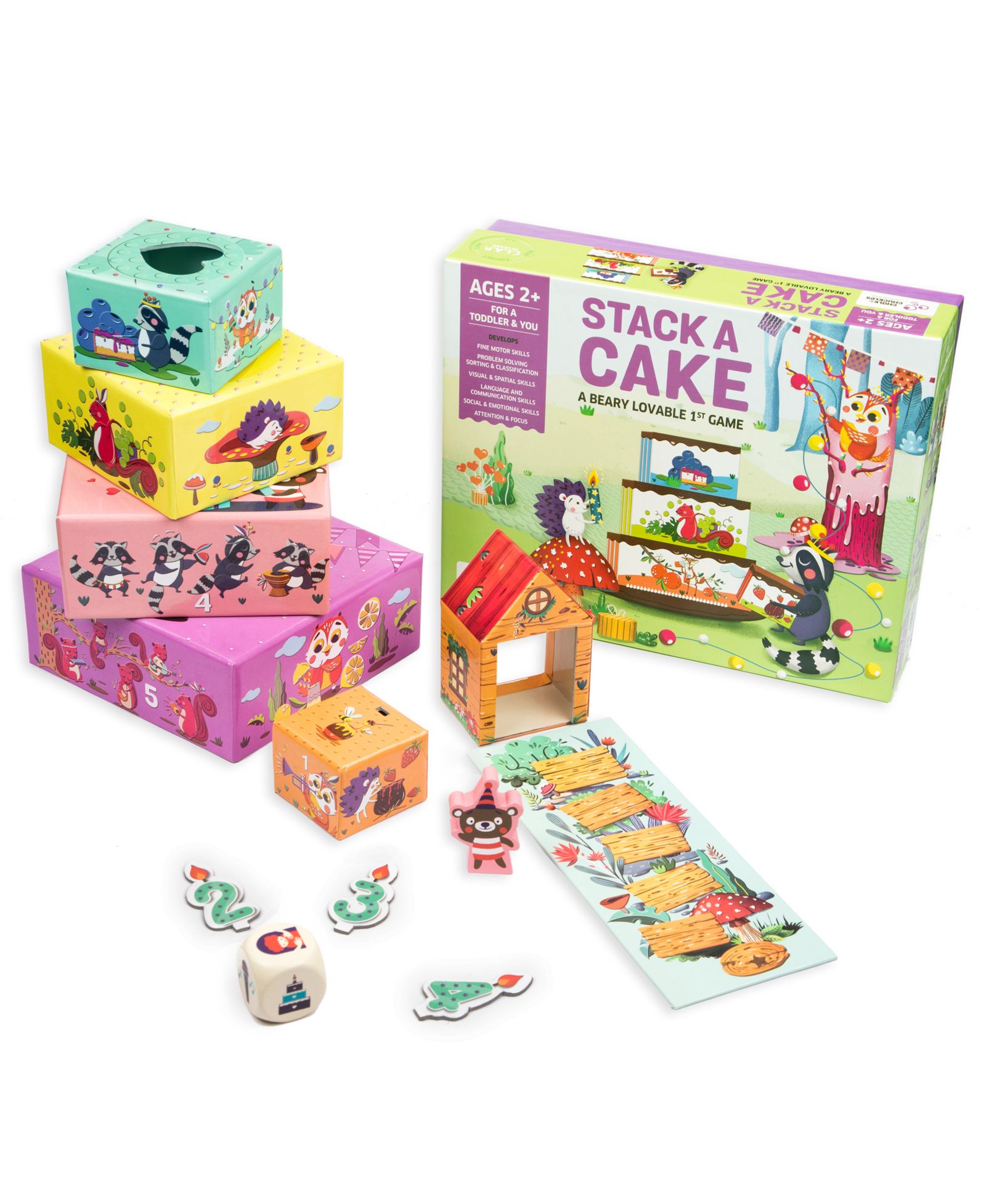 Chalk & Chuckles Stack a Cake Настольная Игра, 2+