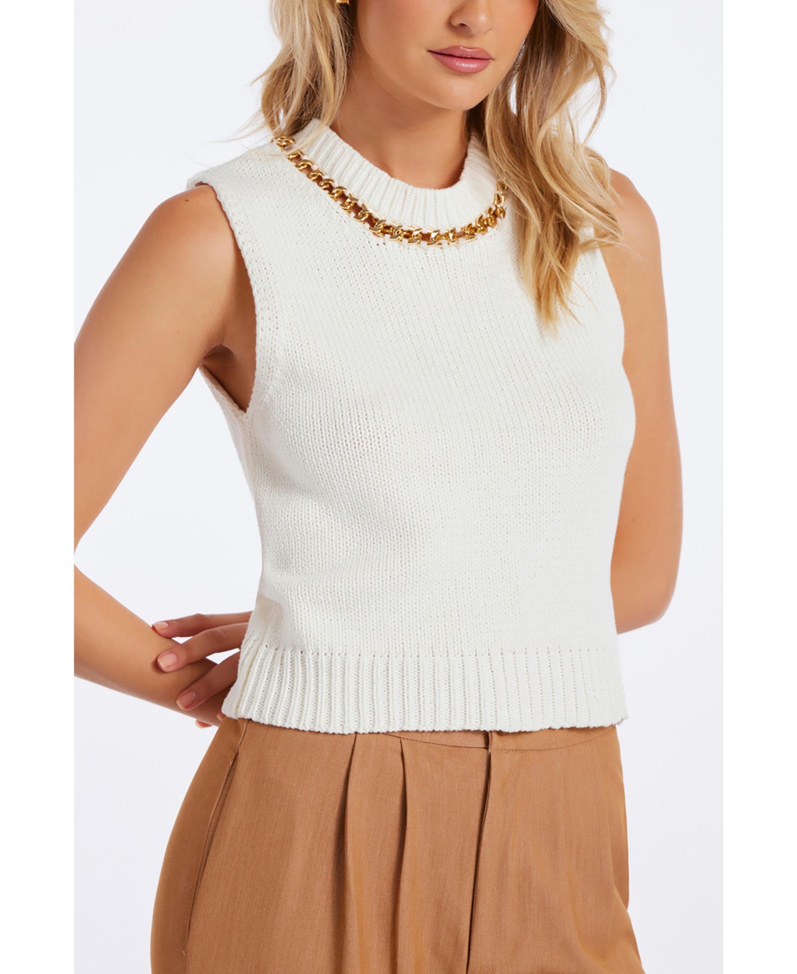 Bishop + Young Women's BISHOP + YOUNG Savoy Chain Detail Sweater Tank