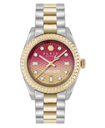 Philipp Plein Женские двухцветные наручные часы Queen из нержавеющей стали, 36mm
