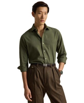Мужская хлопковая рубашка Polo Ralph Lauren Men's Classic Fit с длинным рукавом
