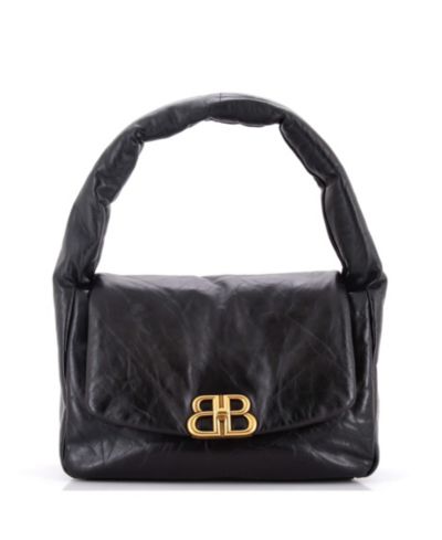 Б/у сумка Balenciaga Monaco Sling, кожаная, набитая