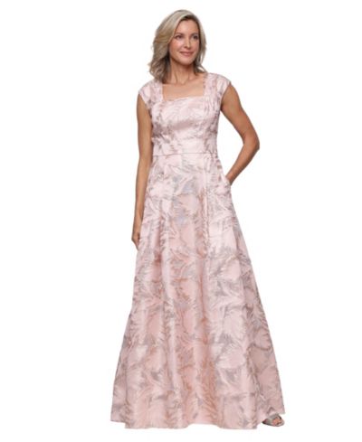 Alex Evenings Women's Sleeveless Jacquard Gown