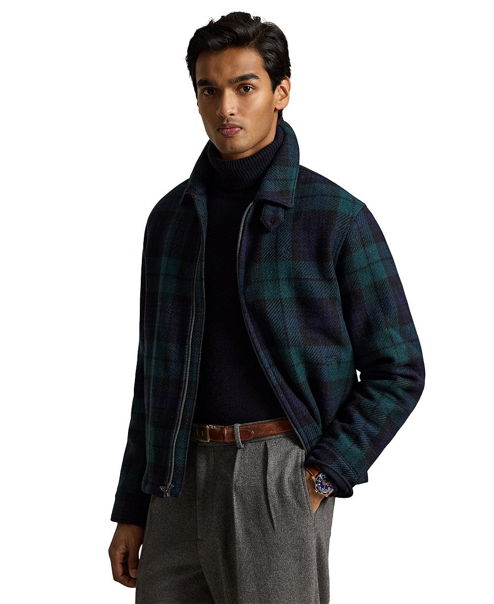 Polo Ralph Lauren Men's The Langdon Plaid Wool Windbreaker-Style Jacket