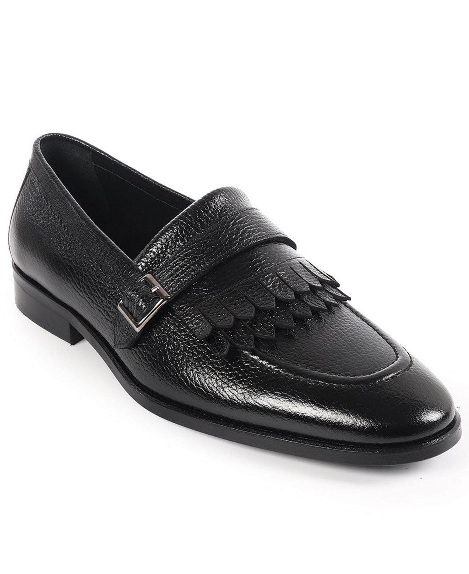VELLAPAIS Men's Tortoise Monk Strap Slip-On Dress Loafers