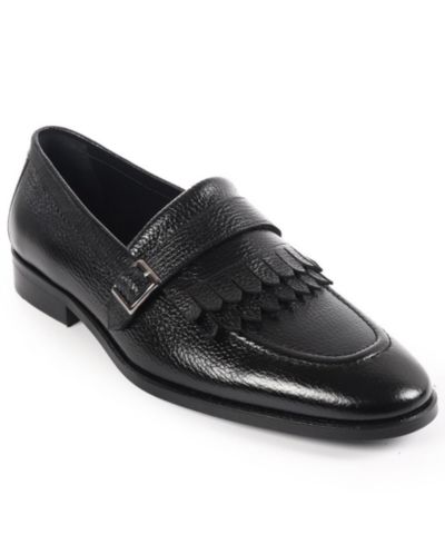 VELLAPAIS Men's Tortoise Monk Strap Slip-On Dress Loafers