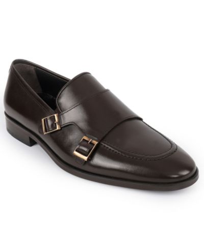 VELLAPAIS Men's Bovina Double Monk Slip-On Loafers