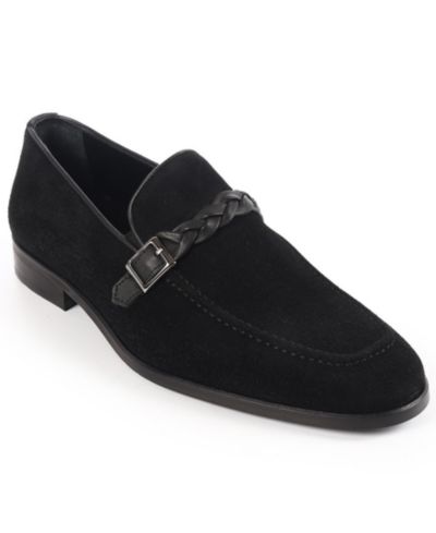 VELLAPAIS Men's Knitted Strap Single Monk Loafers