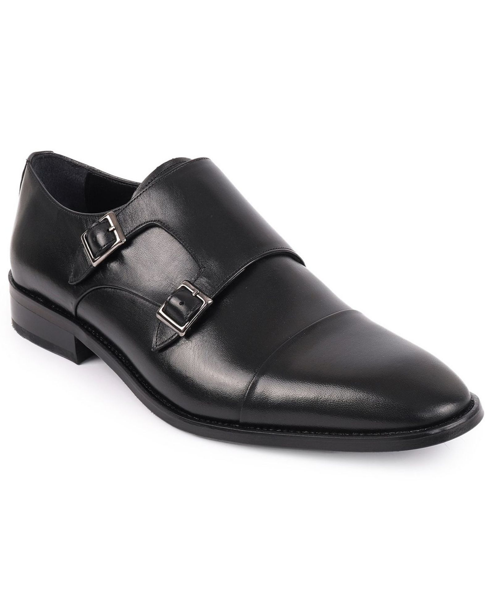 VELLAPAIS Men's Lefors Double Monk Slip-On Dress Shoes
