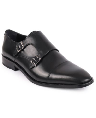 VELLAPAIS Men's Lefors Double Monk Slip-On Dress Shoes