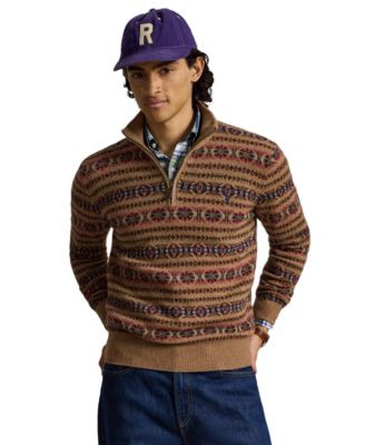 Polo Ralph Lauren мужской шерстяной свитер с четвертьзастежкой Fair Isle, регулярный крой