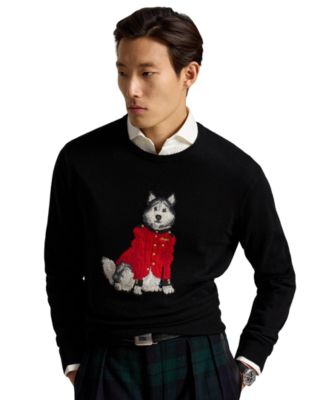 Polo Ralph Lauren Men's Dog-Intarsia Cashmere Sweater