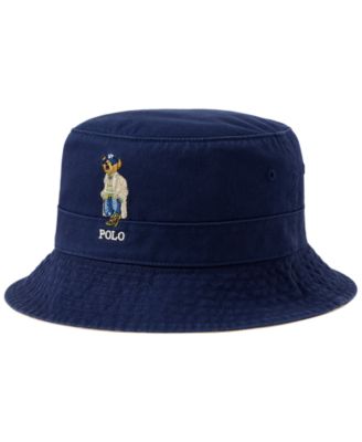 Polo Ralph Lauren мужская шляпа-ведро из твила с медведем Polo