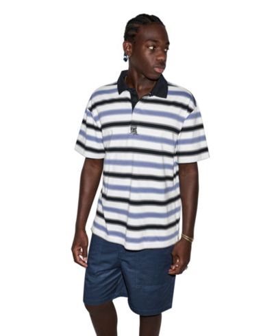 Converse Men's Script Striped Short-Sleeve Polo Shirt