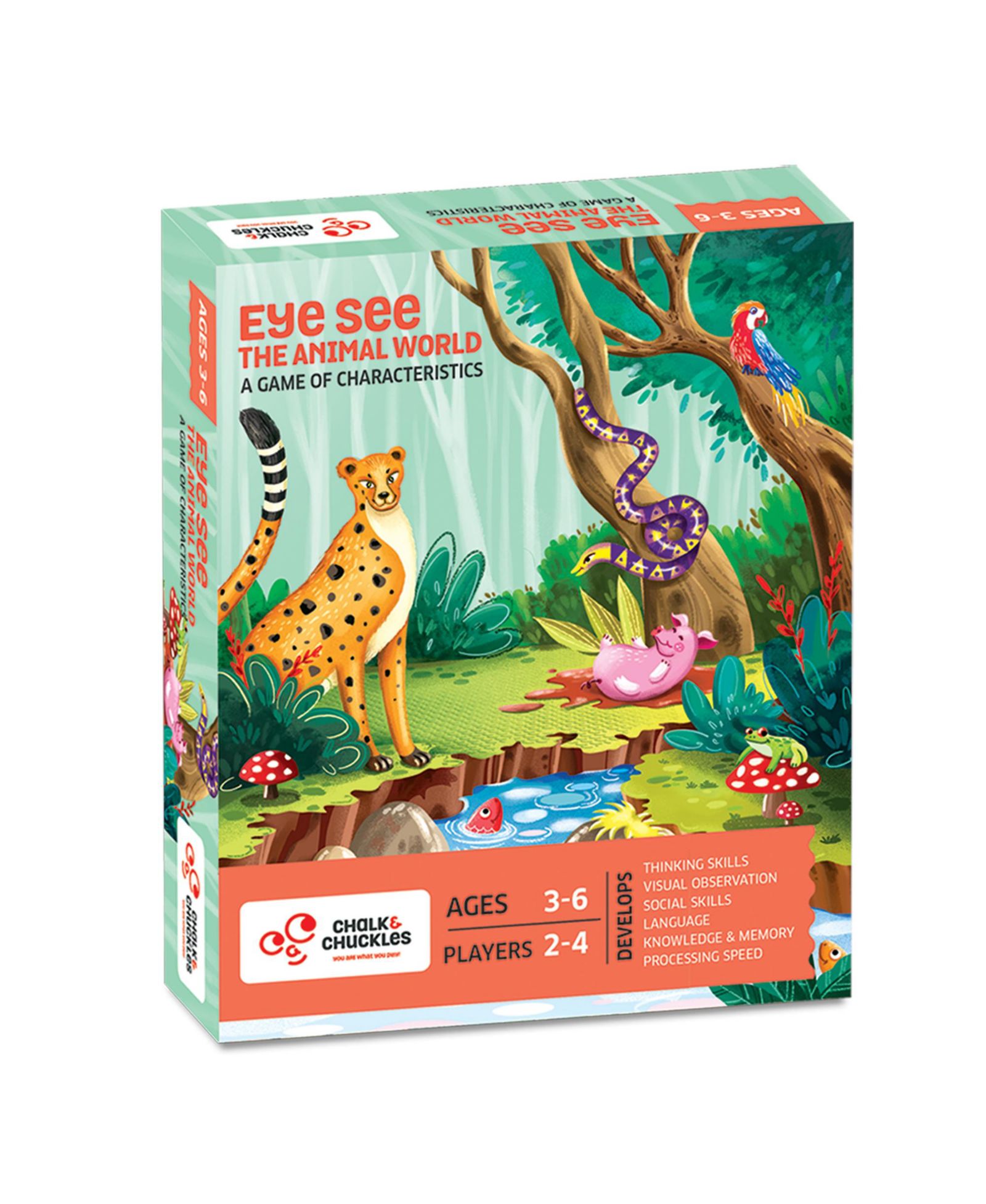 Набор развивающих игр Chalk & Chuckles Eye See Animals Educational Matching Game Set