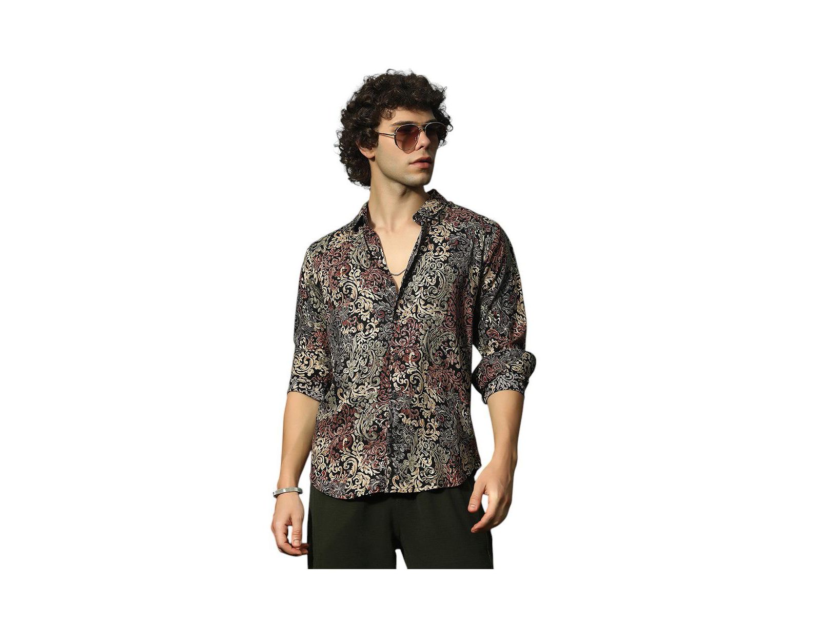 Мужская рубашка Campus Sutra Multicolour Regal Foliage