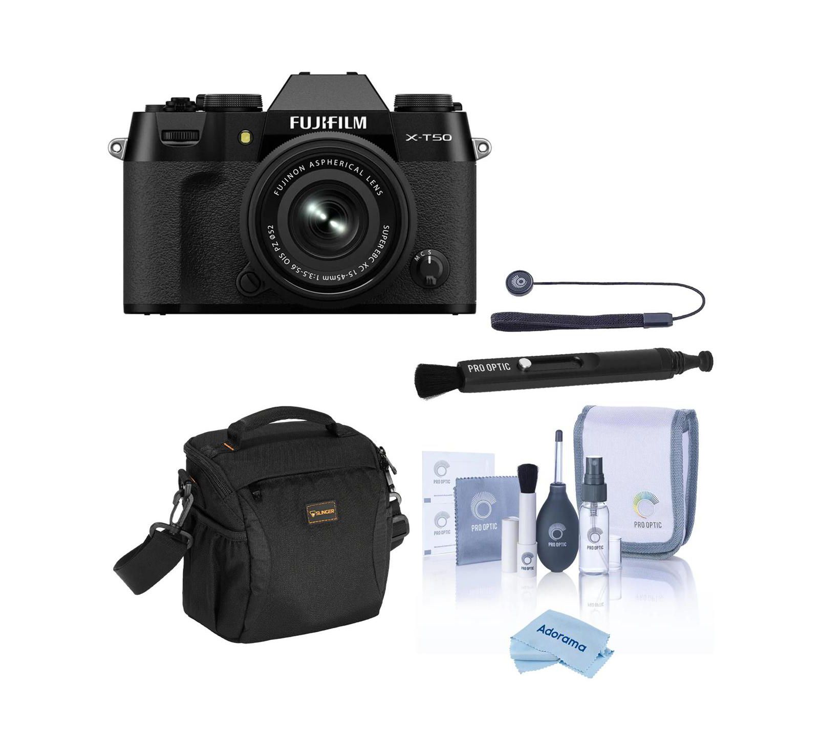 Fujifilm X-T50 40.2-Megapixel 6.2K Mirrorless Camera with XC 15-45mm f/3.5-5.6 OIS PZ Lens