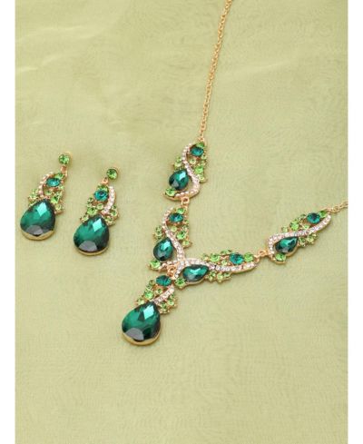 Ювелирный набор SOHI GREEN STONES JEWELLERY SET