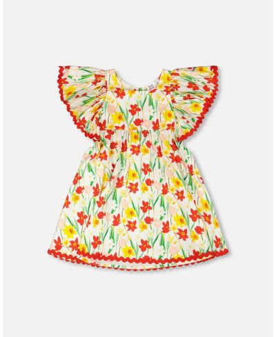 Платье Deux par Deux Big Girls с принтом Daffodil из вискозы