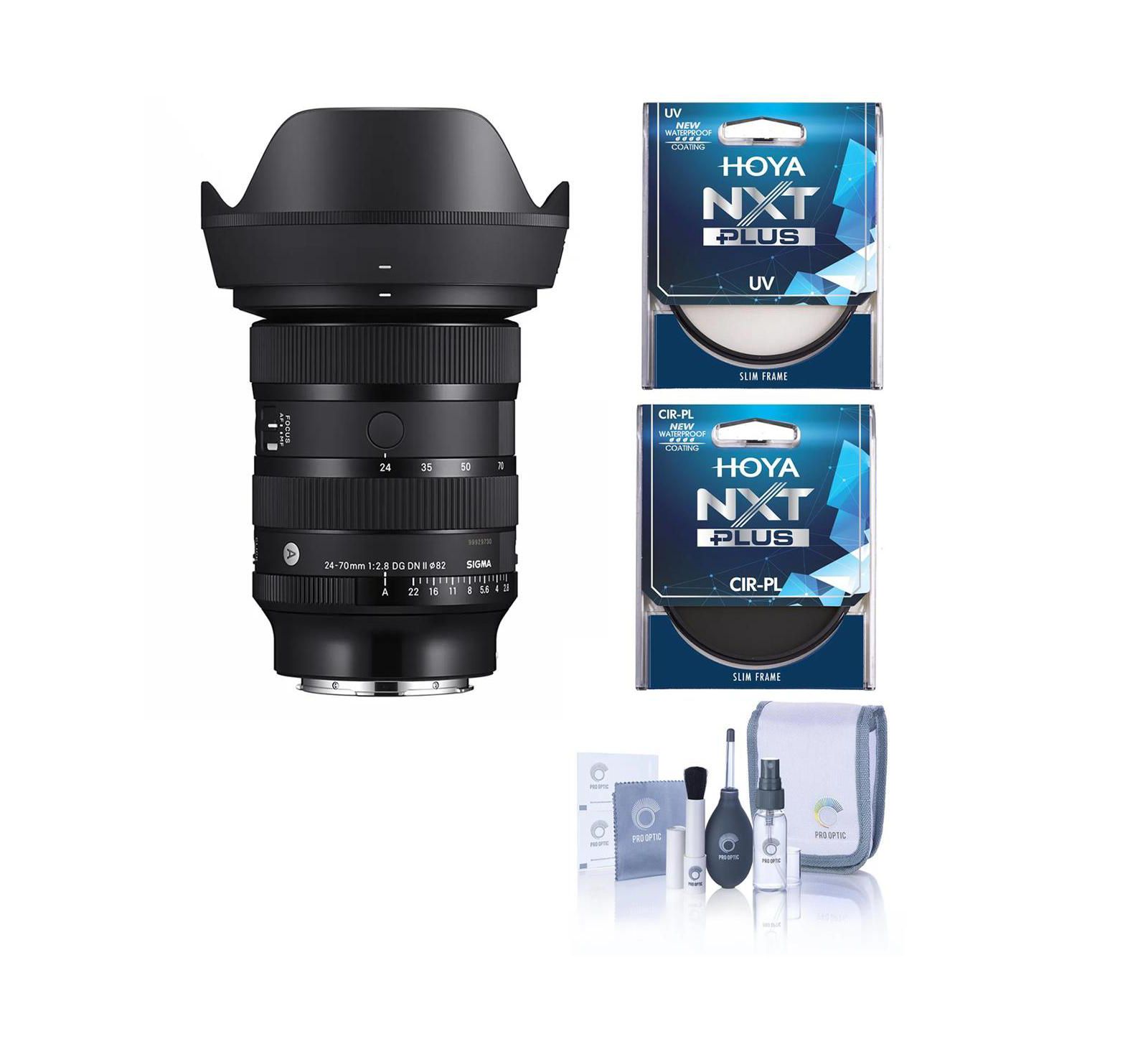 Sigma 24-70mm f/2.8 DG DN II Art Lens for L Mount, Bundle w/Pro Filter Kit