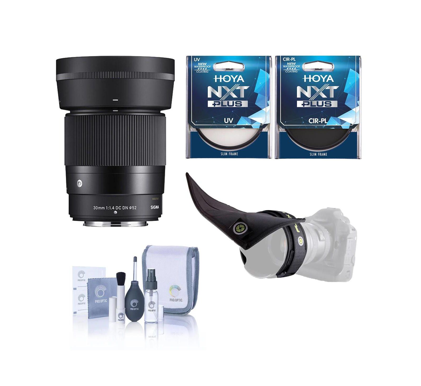 Объектив Sigma 30mm f/1.4 DC DN Contemporary для Nikon Z, комплект с UV-фильтром 52mm, CPL-фильтром 52mm и набором для чистки