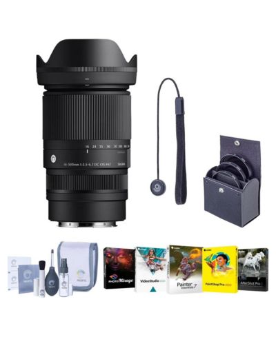 Объектив Sigma 16-300mm f/3.5-6.7 DC OS Contemporary для Canon RF, черный комплект