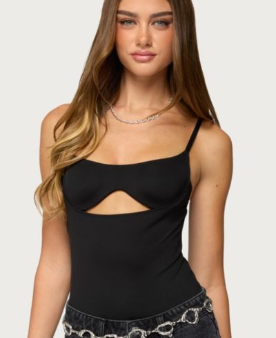 Edikted Women's Shulah Cutout Cupped Bodysuit