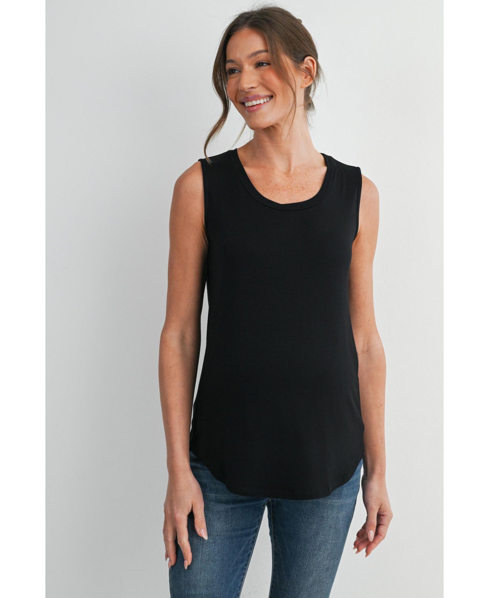 Hello Miz Maternity Nursing Scoop-Neck Sleeveless Tank Top
