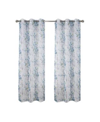 Olivia Gray 100% Polyester Aiden Printed Textured Grommet Curtain Panel