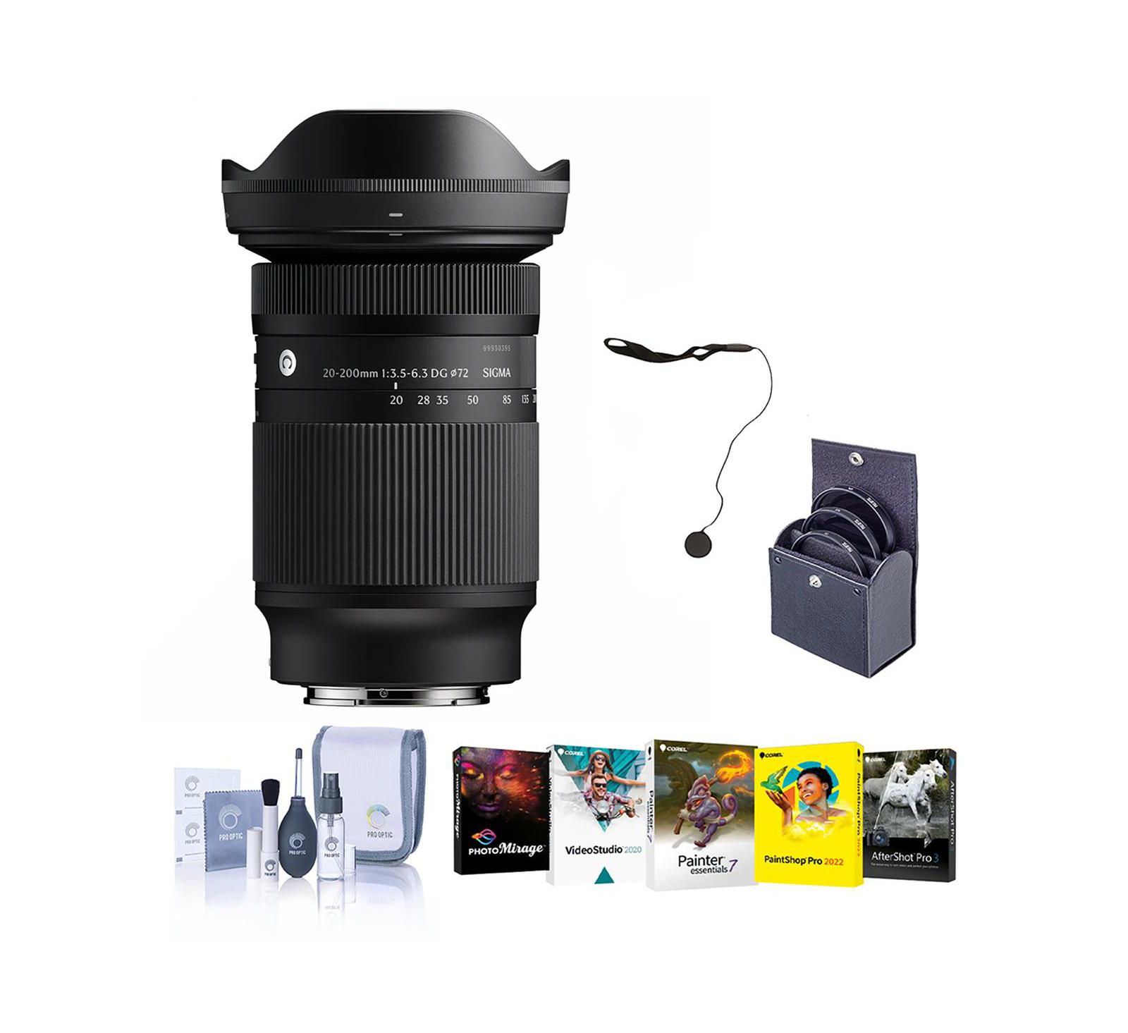 Sigma 20-200mm f/3.5-6.3 DG Lens for Sony E, w/Filter Kit and PC Software Kit