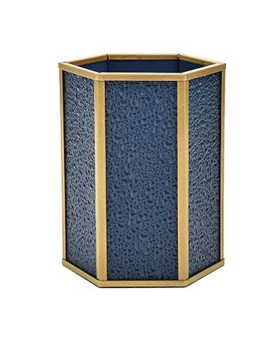 LAURAELLA Handcrafted Glass Organizer, Decorative Storage Container for Makeup, Jewelry, Desk, or Bathroom Stylish