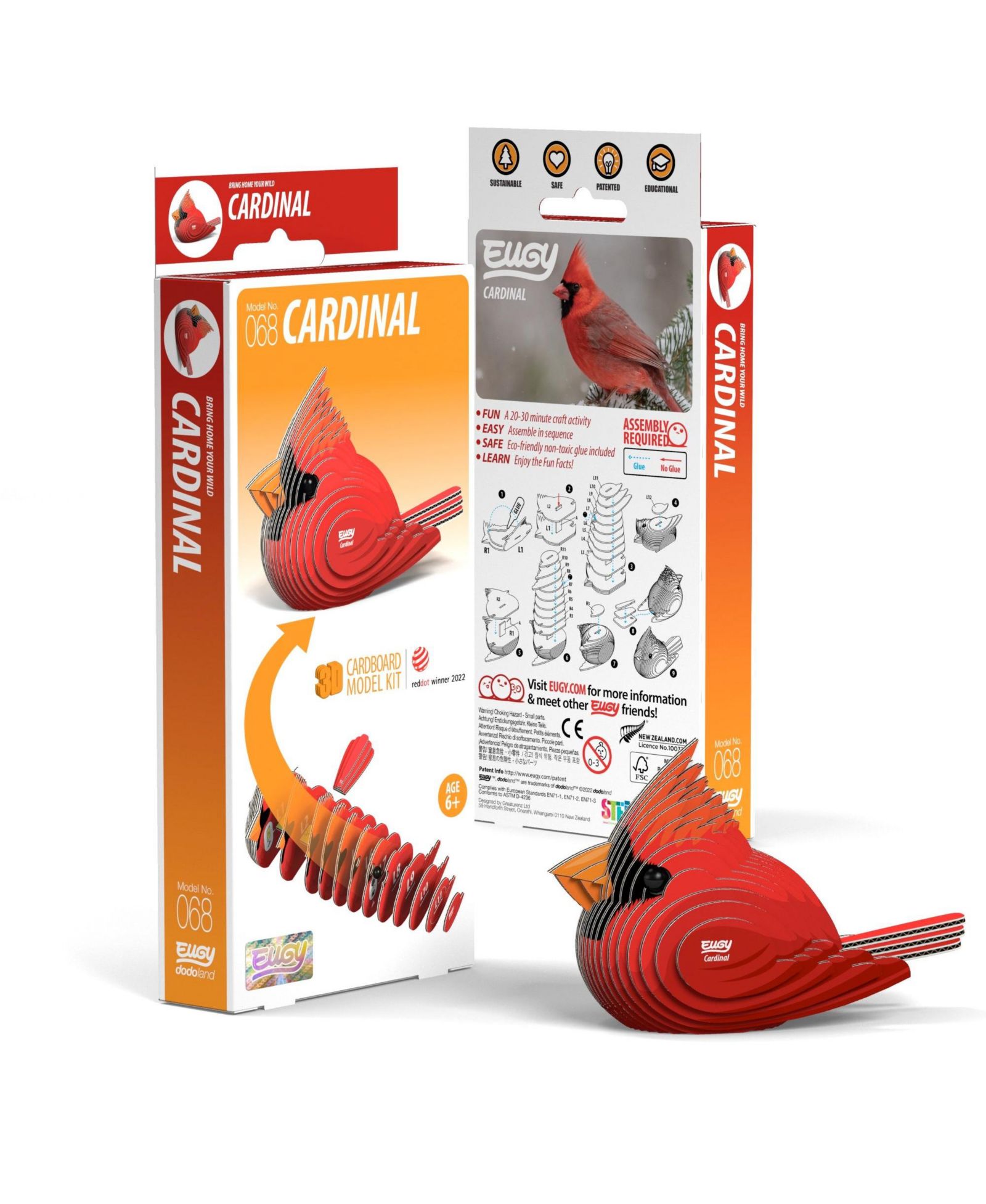 Eugy Cardinal 3D Puzzle