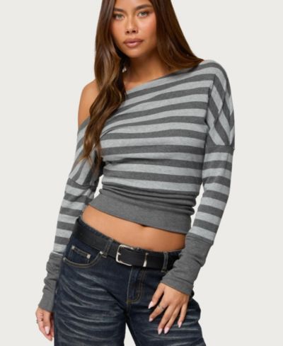Женский топ Edikted Marniee Striped Off Shoulder