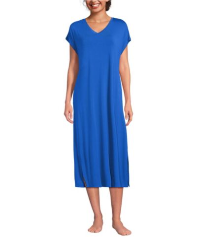 Женская ночная рубачка Lands' End Cooling Cap Sleeve Midi