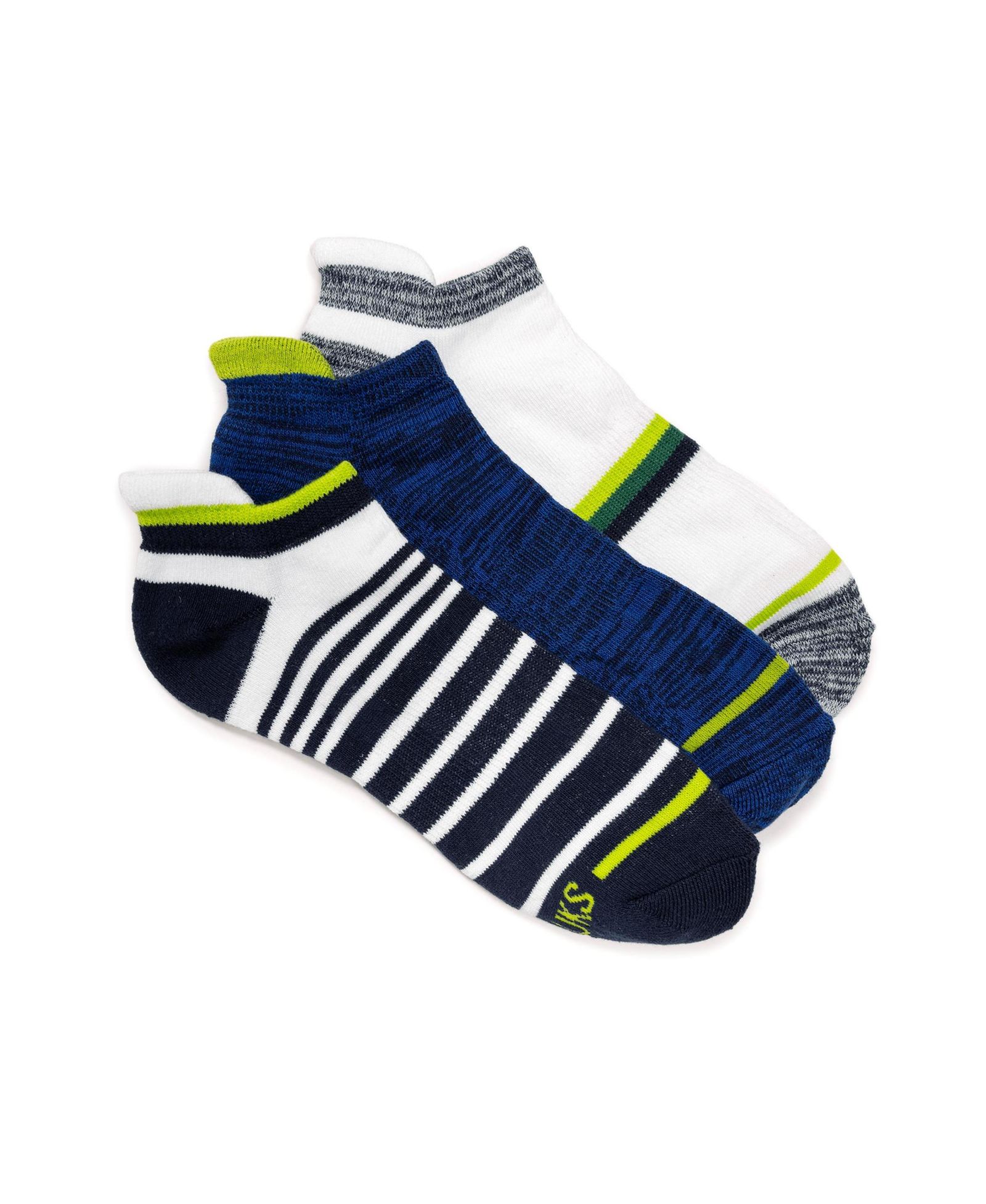 MUK LUKS Men's Cotton Ankle Compression Socks, 3 Pair Pack