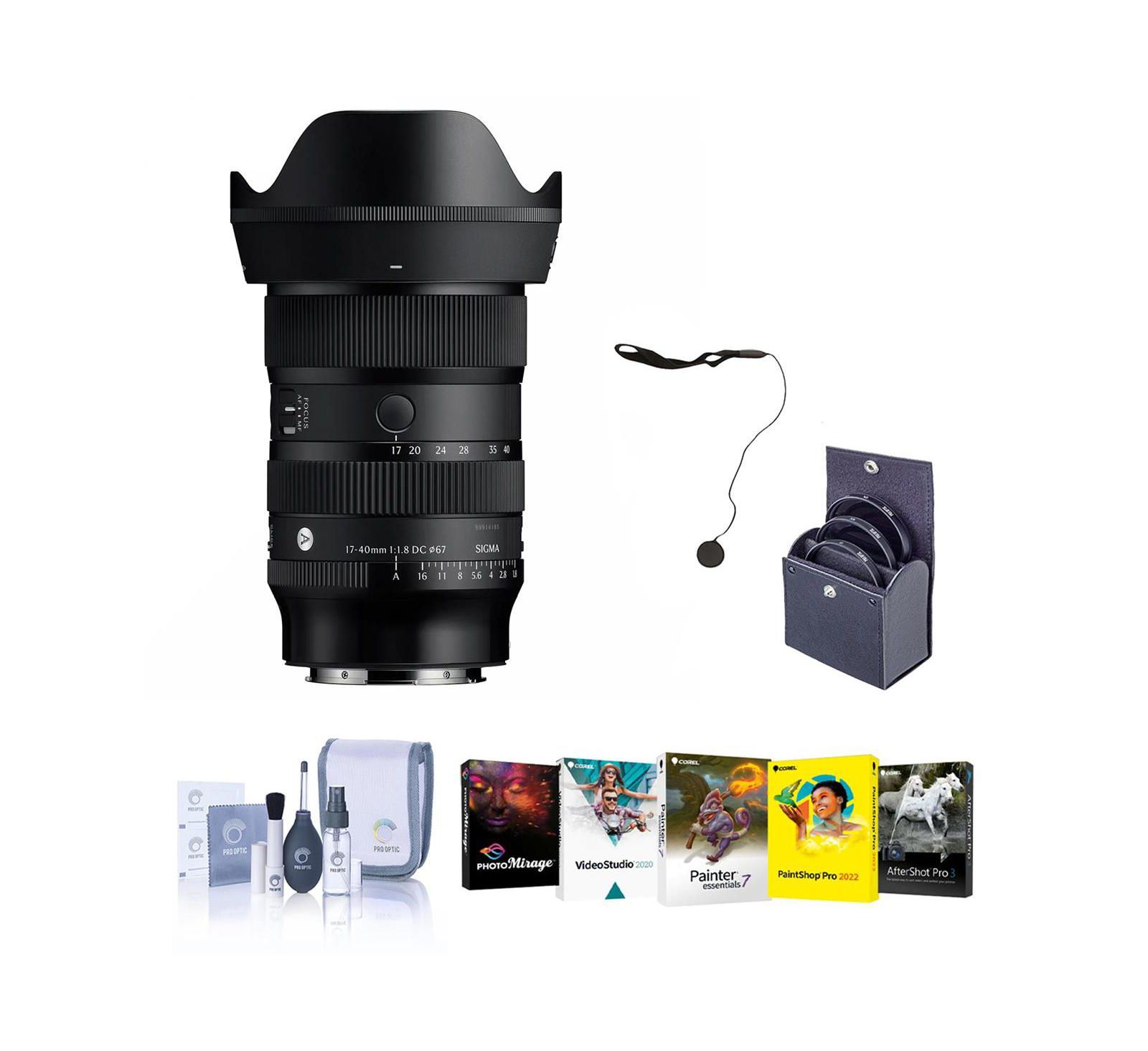 Объектив Sigma 17-40mm f/1.8 DC Art для L Mount с комплектом фильтров 67mm, ПО, колпачком и набором для чистки