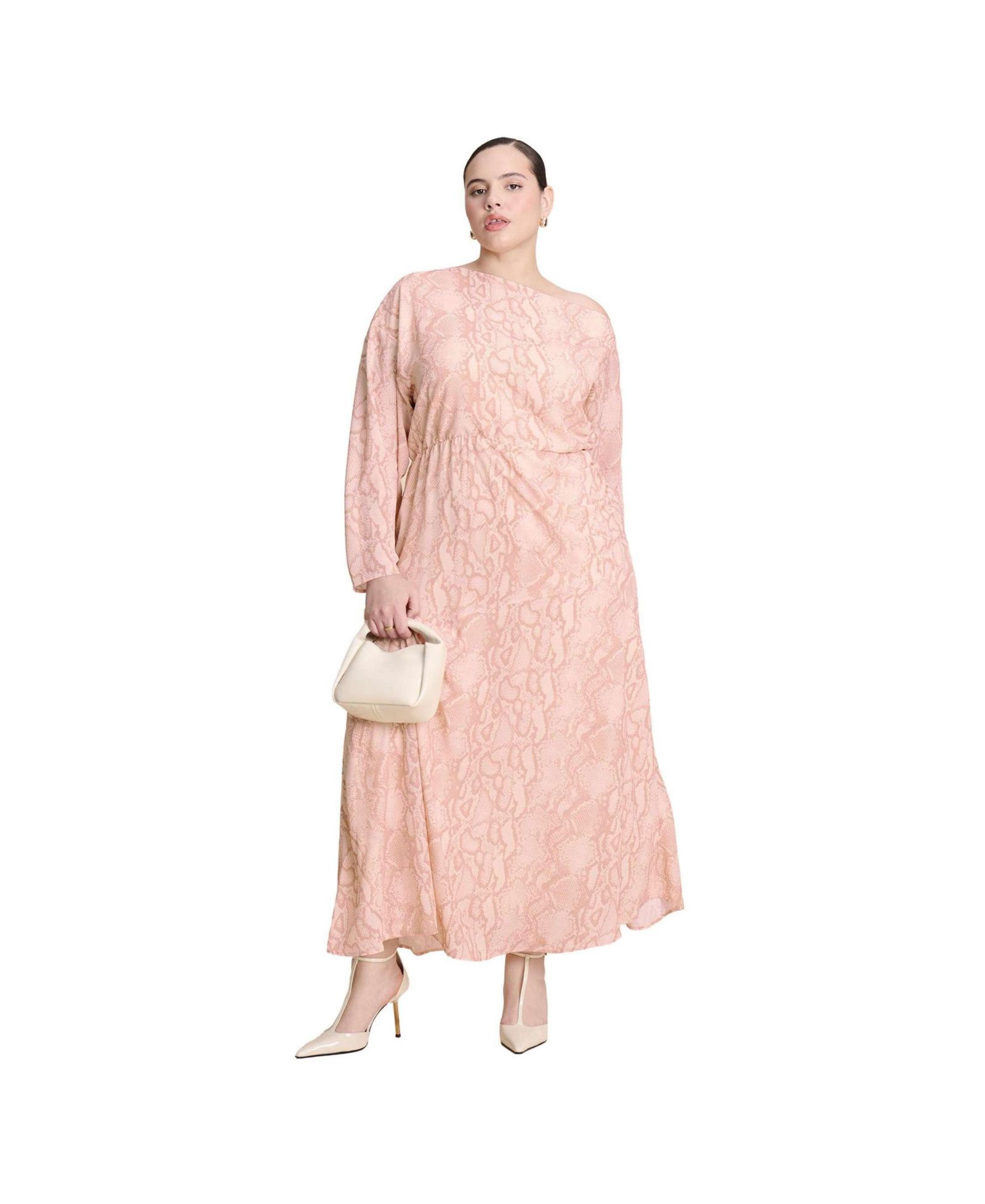 ELOQUII Women's One Shoulder Asym Dress