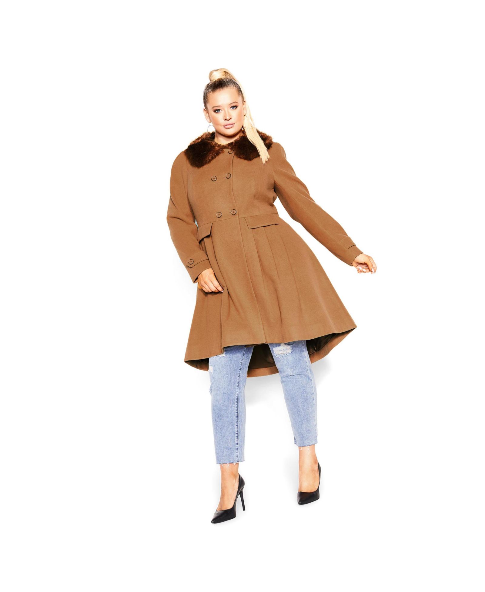 Женское пальто CITY CHIC Plus Size Grandiose