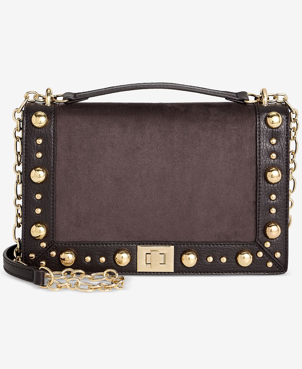 I.N.C International Concepts Ajae Faux-Suede Stud Shoulder Bag, Macy's Exclusive