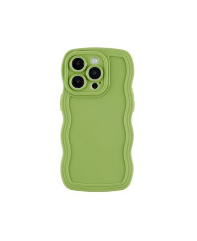Чехол для iPhone 14 Pro Max Auramma Green Plain Wavy