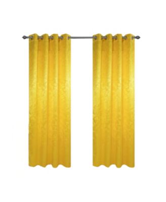 Olivia Gray 100% Polyester 200 GSM Dyson Embossed Blackout Grommet Curtain Panel 54" x 84"