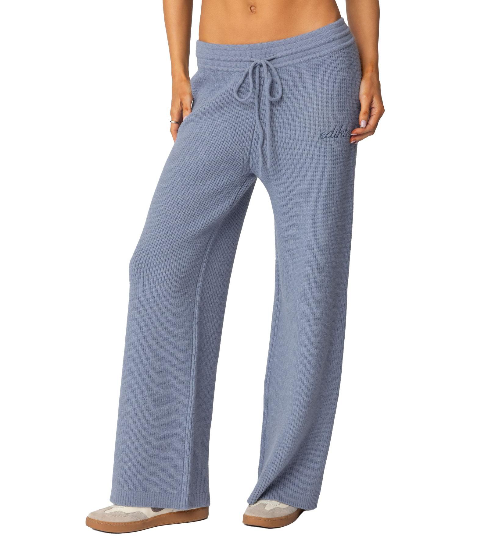 Edikted Women's Kris Ribbed Knit Sweatpants
