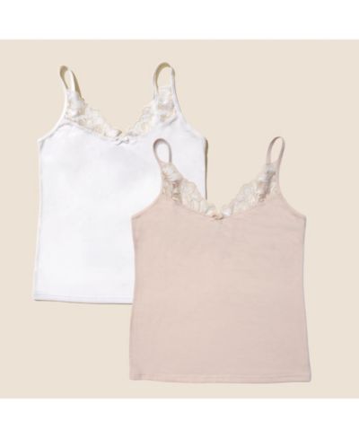 Meadow Women's Luna Lace Cotton Cami 2PK