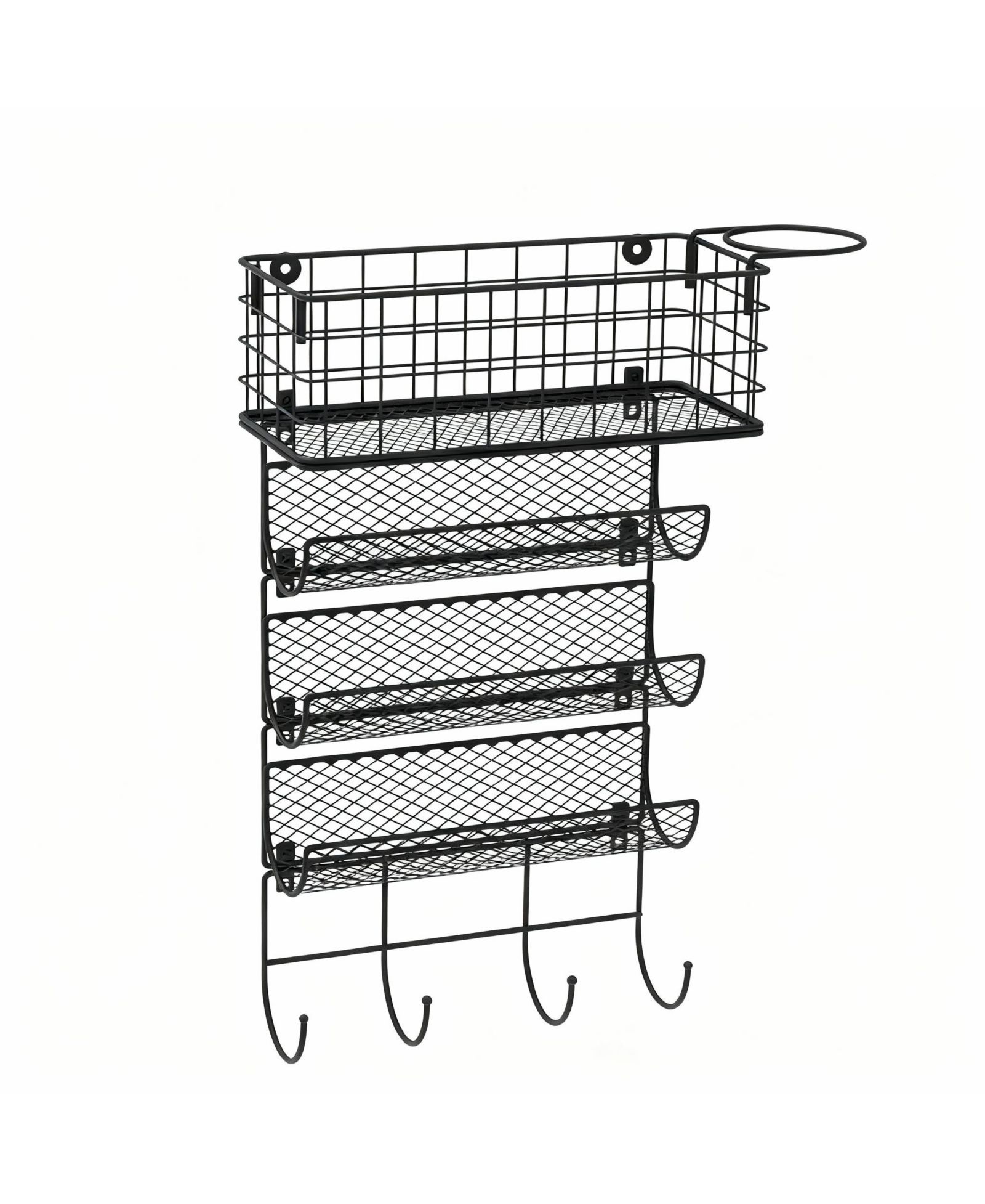 YIGII Wall-Mounted Hair Tool Wall Rack with Heat Safe Rack for Styling Tools